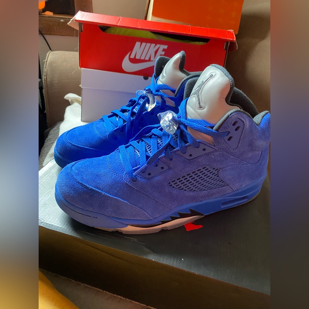 Jordan 5 retro blue suede